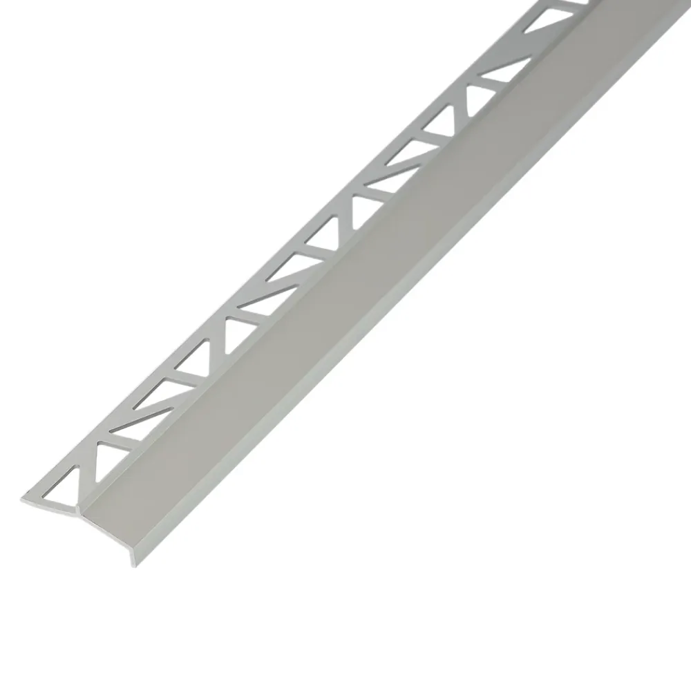Diall Profilé goutte d'eau extérieur biseauté aluminium brut argent lisse 35mmx250cm- Profilé Carrelage