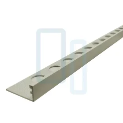 Lux Mosaic Profilé Carrelage<Profilé LAQUÉ BLANC MAT INTÉRIEUR/EXTÉRIEUR 9,5mm décoratif pour Carrelage Mural. Aluminium Laqué L.2,60m x 9,5mm. Luxury White