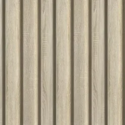 Protocole Home - Lambris MDF décoratif BEATS 2750 x 599 x 12 mm - Surface lisse, finition mate- Panneau Tasseau Bois