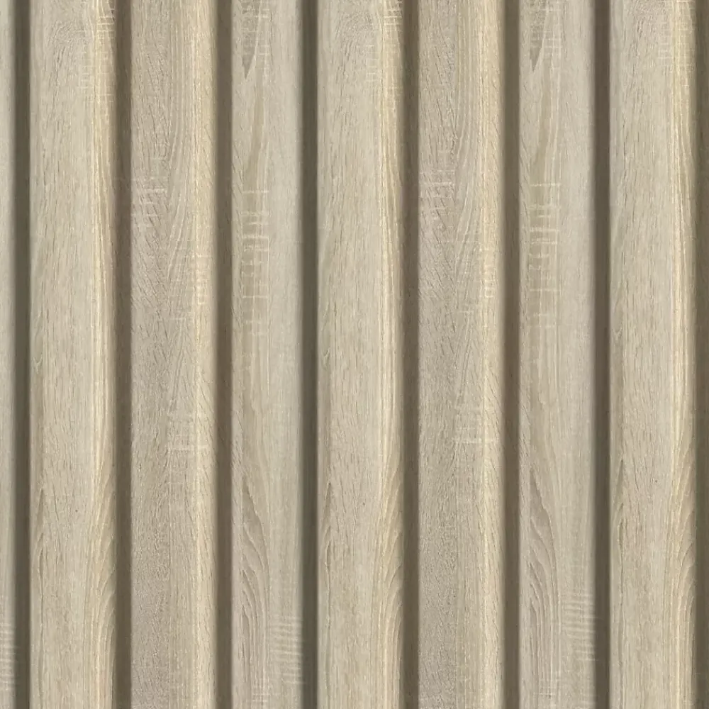 Protocole Home - Lambris MDF décoratif BEATS 2750 x 599 x 12 mm - Surface lisse, finition mate- Panneau Tasseau Bois
