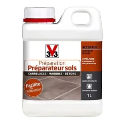 V33 Préparateur rénovation sols carrelés incolore 1L- Ragréage Et Primaire Pour Carrelage