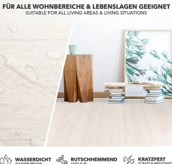 Floordirekt Dalle Pvc Garage<Pure Oak 009s Aspect Bois carrelage Revêtement de Sol, 100 x 450 cm