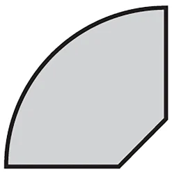 Quart de rond en MDF noir Ep.14mm L.2,40m- Moulure