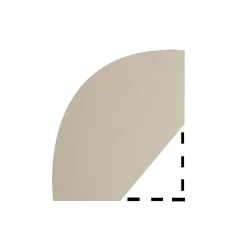 Quart de rond premium raboté pin 9 x 9 mm L.2,4 m- Moulure
