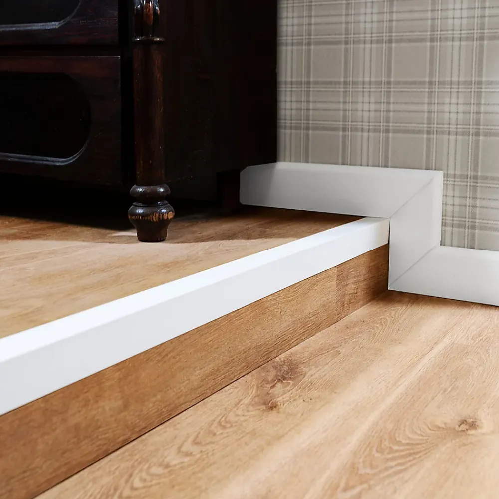 Quest Plinthe Pour Sol En Vinyle Et Pvc<Cornière PVC 30x30 mm de protection et de décoration, baguette d'angle de finition, profilé L, KT, rigide, blanc, 150 cm