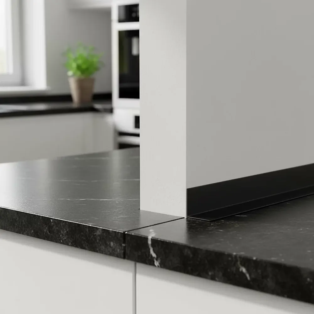 Quest Plinthe Pour Sol En Vinyle Et Pvc<Cornière PVC 20x20 mm de protection et de décoration, baguette d'angle de finition, profilé L, KT, rigide, noir, 200 cm