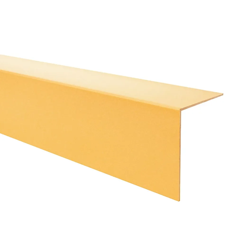 Quest Plinthe Pour Sol En Vinyle Et Pvc<Cornière PVC 35x35 mm de protection et de décoration, baguette d'angle de finition, profilé L, KT, rigide, l'or, 100 cm