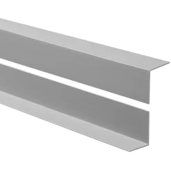 Quest Plinthe Pour Sol En Vinyle Et Pvc<Cornière PVC 50x50 mm de protection et de décoration, baguette d'angle de finition, profilé L, KT, rigide, gris, 200 cm