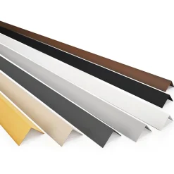 Quest Cornière PVC 20x20 mm de protection et de décoration, baguette d'angle de finition, profilé L, KT, rigide, vert clair, 150 c- Plinthe Pour Sol En Vinyle Et Pvc