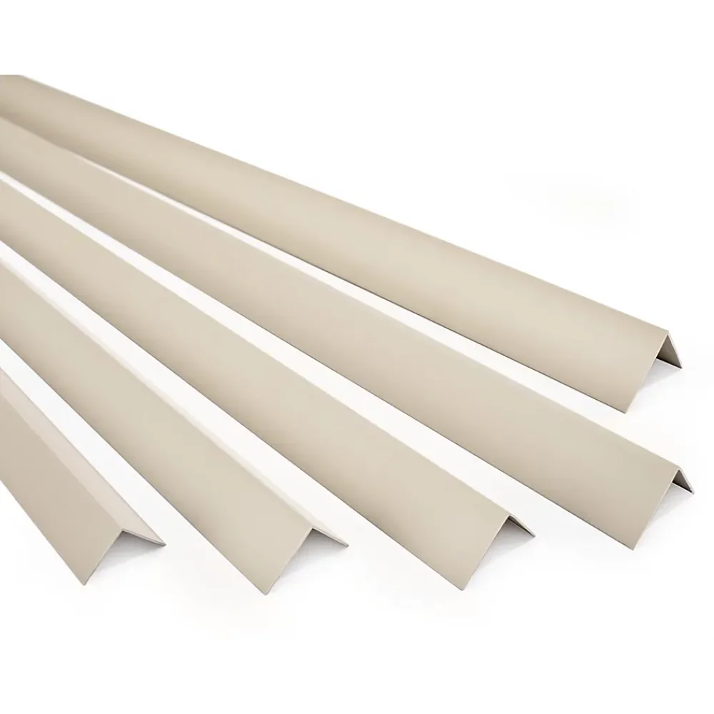 Quest Cornière PVC 30x30 mm de protection et de décoration, baguette d'angle de finition, profilé L, KT, rigide, beige, 150 cm- Plinthe Pour Sol En Vinyle Et Pvc