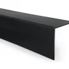 Quest Cornière PVC 50x50 mm de protection et de décoration, baguette d'angle de finition, profilé L, KT, rigide, noir, 200 cm- Plinthe Pour Sol En Vinyle Et Pvc