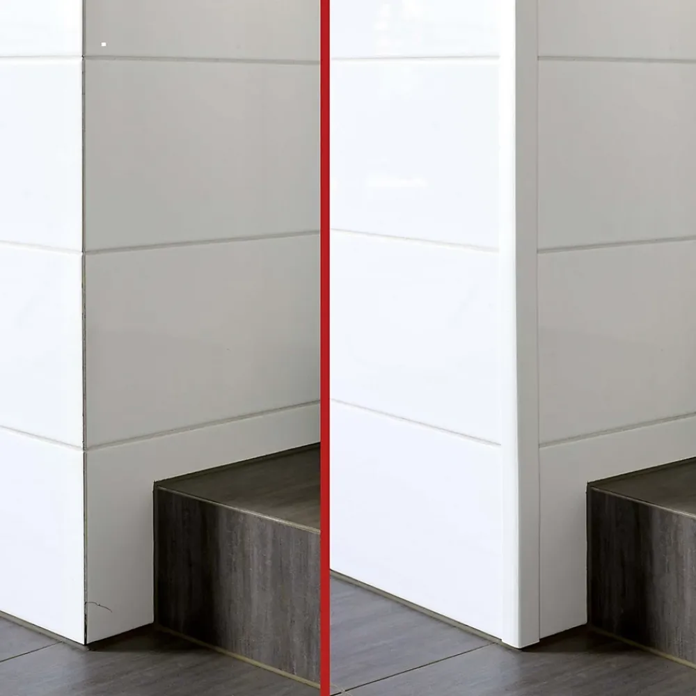 Quest Cornière PVC 50x20 mm de protection et de décoration, baguette d'angle de finition, profilé L, KT, rigide, blanc, 100 cm- Plinthe Pour Sol En Vinyle Et Pvc