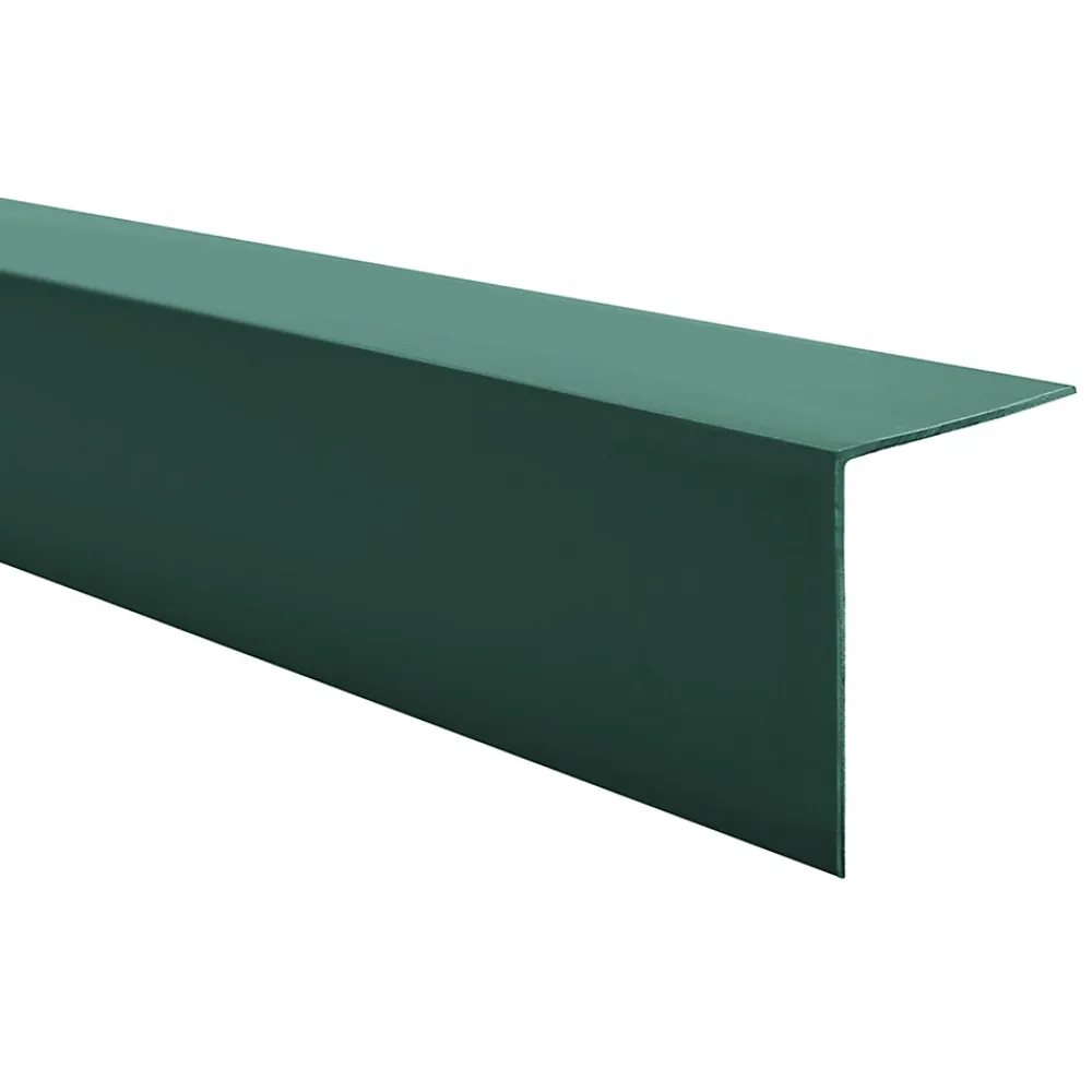 Quest Cornière PVC 15x15mm de protection et de décoration, baguette d'angle de finition, profilé L, KT, rigide, vert, 200 cm- Plinthe Pour Sol En Vinyle Et Pvc