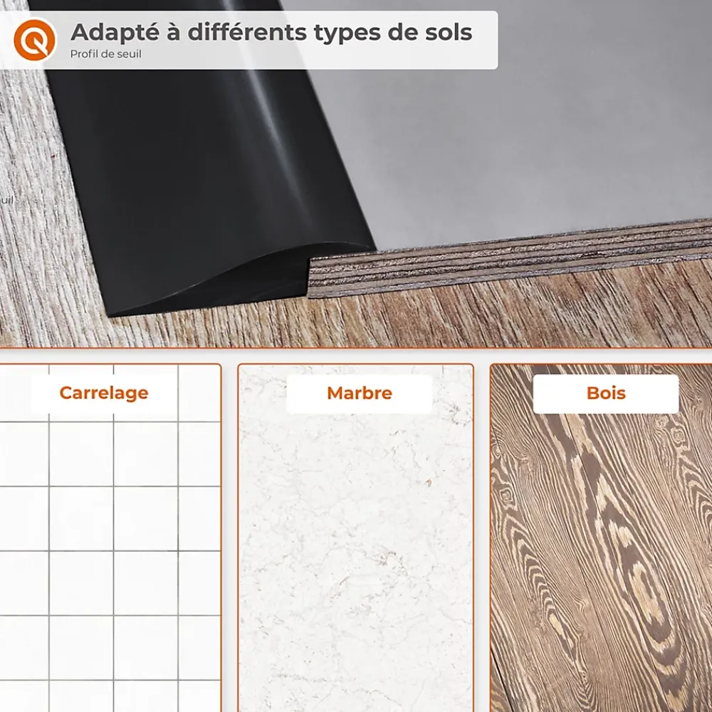 Quest Plinthe Pour Sol En Vinyle Et Pvc<Profil de rampe flexible en PVC pour carrelages, moquettes, beige, 200 cm