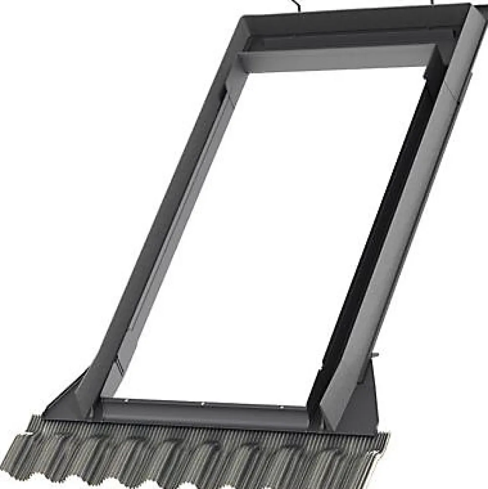 Velux Raccord de remplacement fenêtre de toit sur tuiles EW SK06 6000 gris- Raccord, Habillage Et Bloc Isolant De Fenêtre De Toit