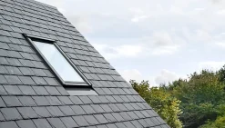 Velux Raccord fenêtre de toit simple sur ardoises EDN CK04 gris- Raccord, Habillage Et Bloc Isolant De Fenêtre De Toit