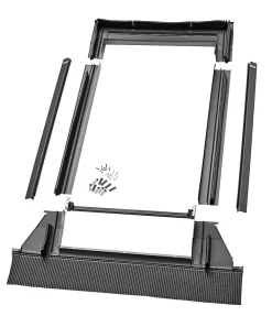 Velux Raccord fenêtre de toit simple sur tuiles EDW CK02 rouge- Raccord, Habillage Et Bloc Isolant De Fenêtre De Toit