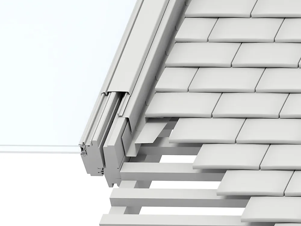 Velux Raccord, Habillage Et Bloc Isolant De Fenêtre De Toit<Raccord fenêtre de toit simple sur tuiles plates EDP SK06 gris