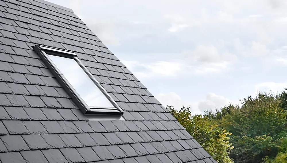 Velux Raccord fenêtre de toit simple sur ardoises EDL SK06 gris- Raccord, Habillage Et Bloc Isolant De Fenêtre De Toit