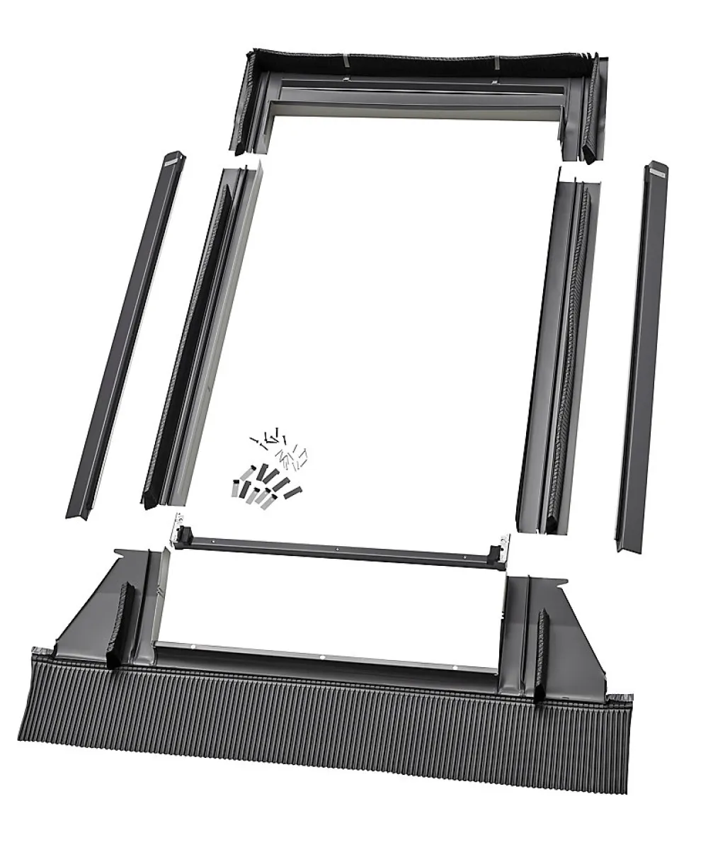 Velux Raccord fenêtre de toit simple sur tuiles EDW MK04 rouge- Raccord, Habillage Et Bloc Isolant De Fenêtre De Toit
