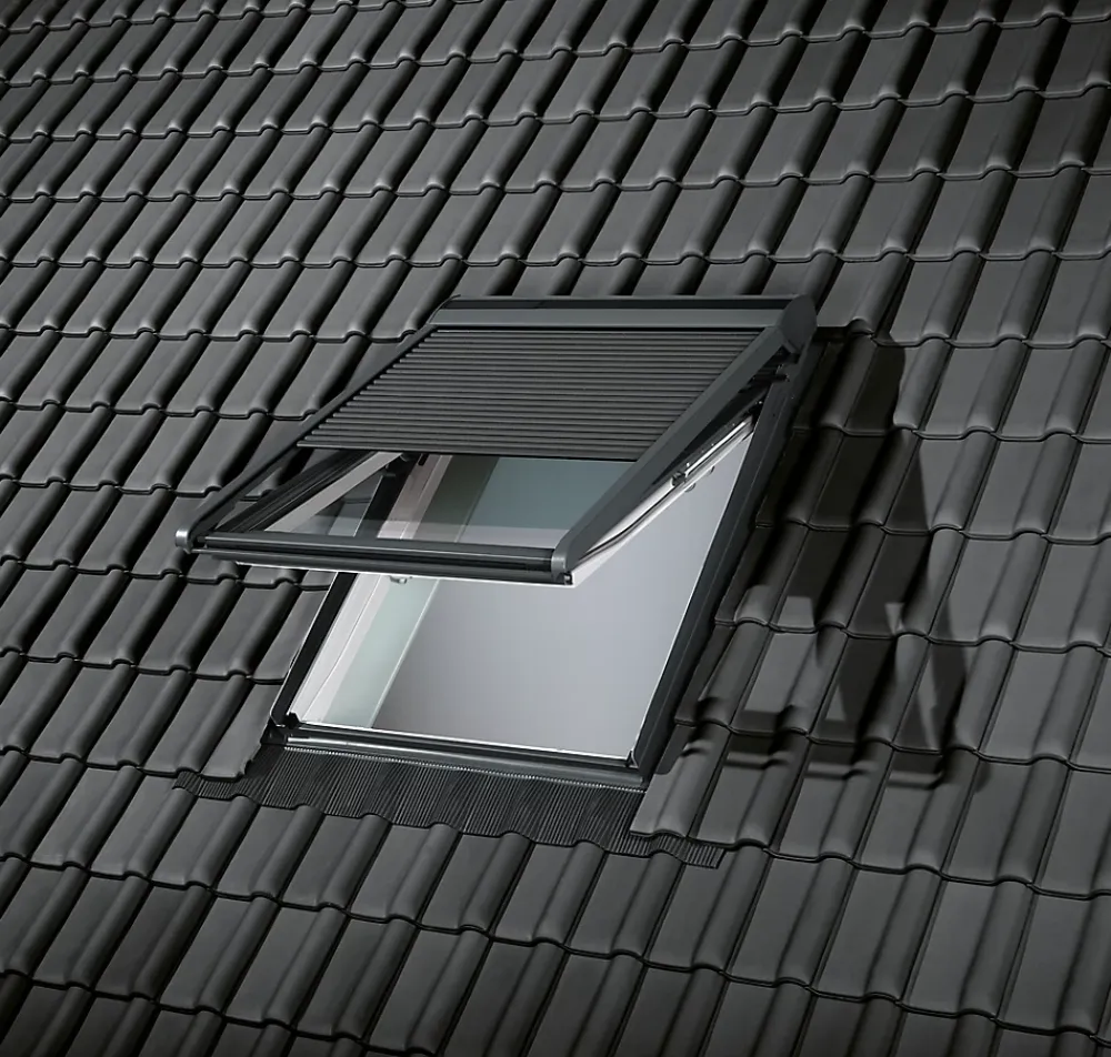 Velux Raccord fenêtre de toit simple sur tuiles EDW UK08 rouge- Raccord, Habillage Et Bloc Isolant De Fenêtre De Toit