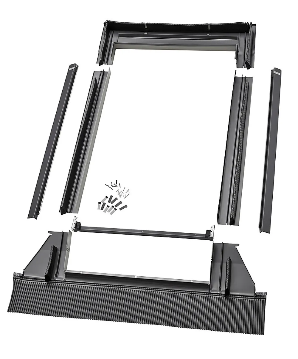 Velux Raccord fenêtre de toit simple sur tuiles EDW SK06 gris- Raccord, Habillage Et Bloc Isolant De Fenêtre De Toit