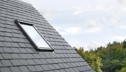 Velux Raccord fenêtre de toit simple sur ardoises EDL CK04 gris- Raccord, Habillage Et Bloc Isolant De Fenêtre De Toit