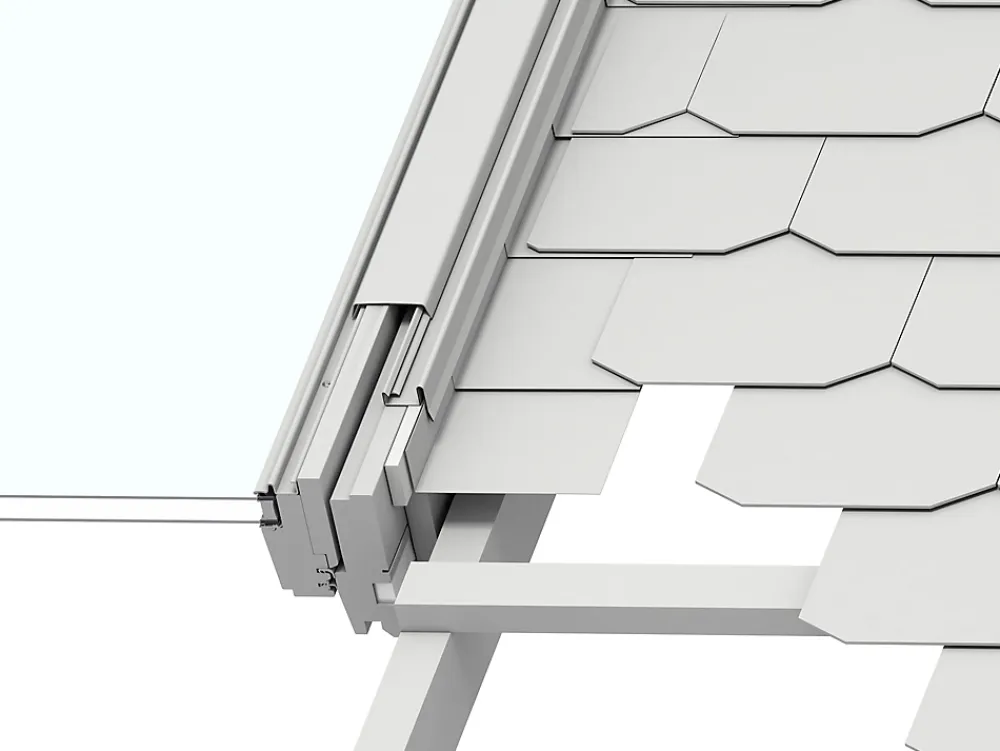 Velux Raccord fenêtre de toit simple sur ardoises EDN CK02 gris- Raccord, Habillage Et Bloc Isolant De Fenêtre De Toit