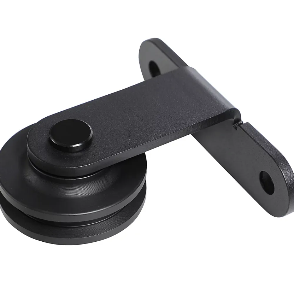 Homcom Rail porte coulissante 2 m avec quincaillerie - kit de rail pour porte coulissante 100Kg - acier au carbone noir- Porte Coulissante