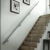 Fortia Rampe arrondie pour escalier en acier coloris argent- Accessoire D'Escalier