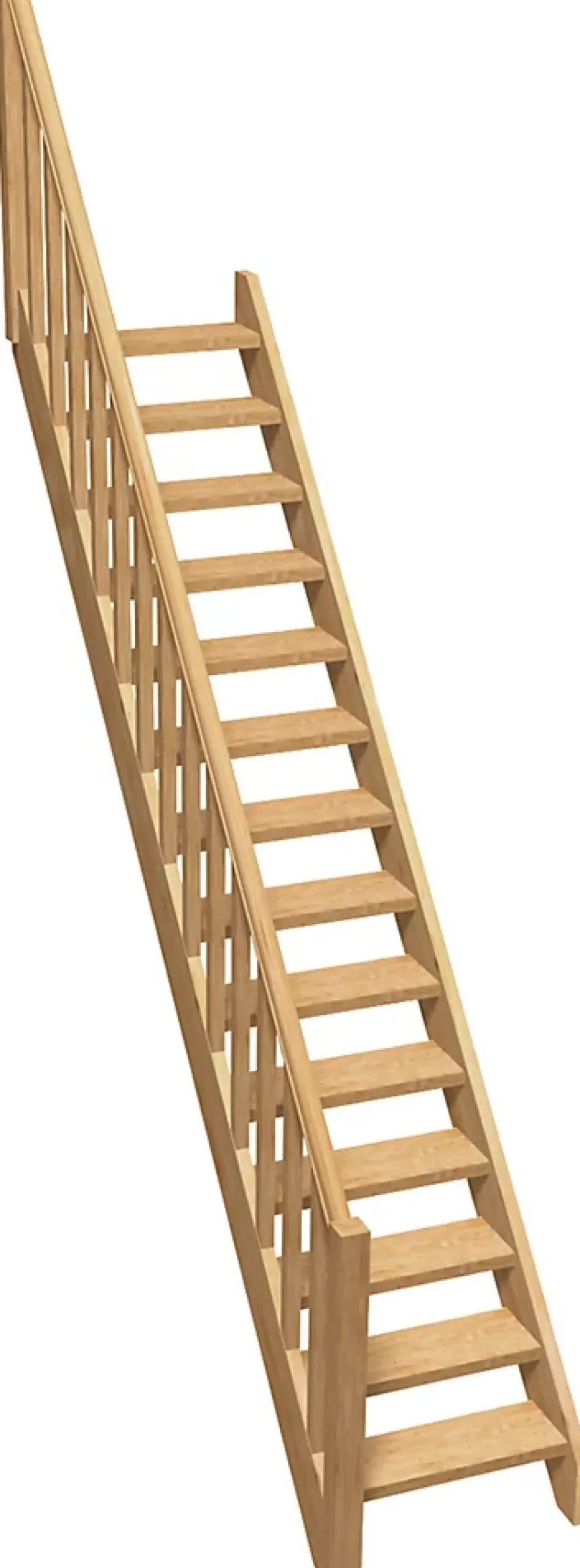 Kordo Accessoire D'Escalier<Rampe balustre rectangle sapin escalier droit