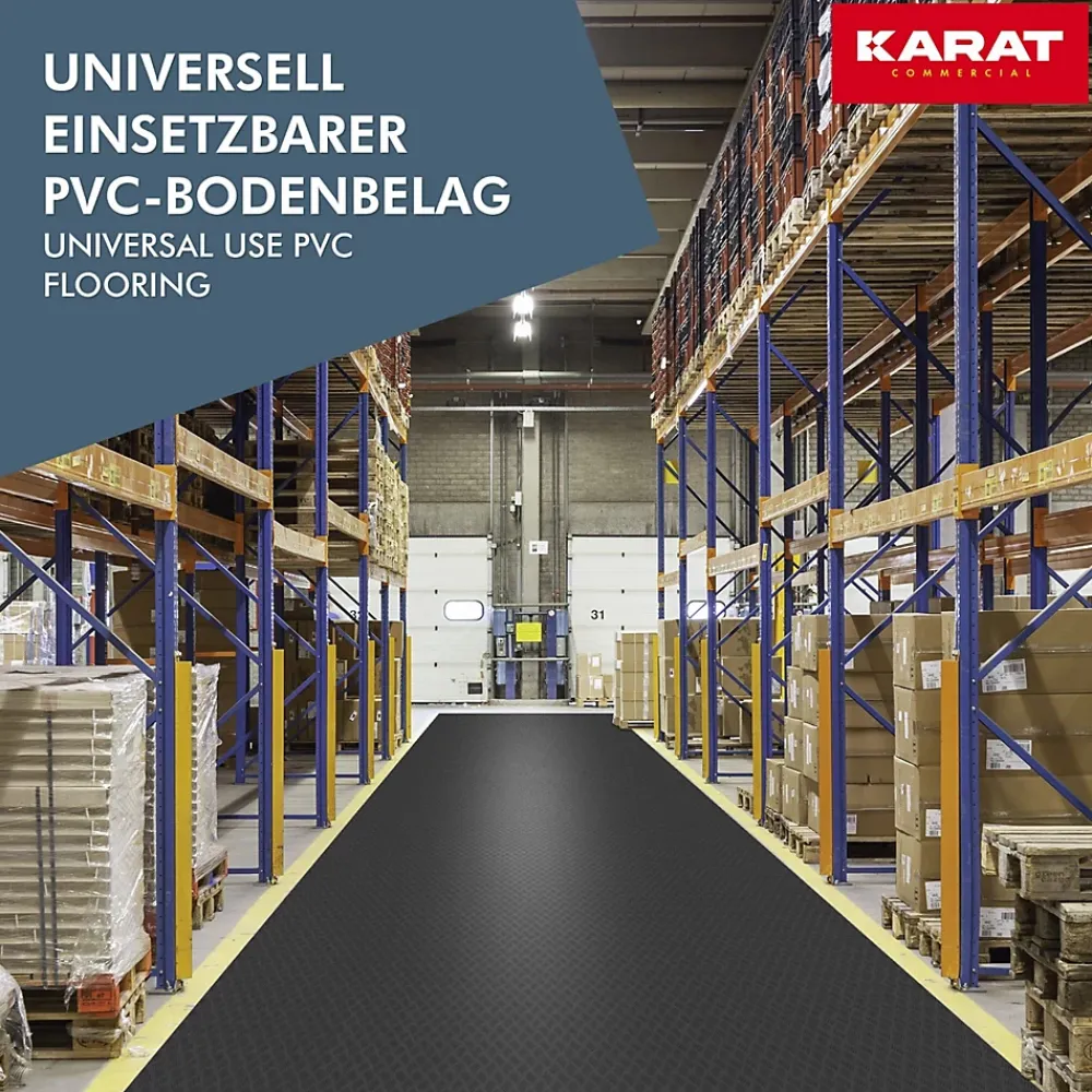 Floordirekt Dalle Pvc Garage<Revetement sur mesure, Noir 120 x 150 cm -