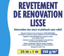 Semin Fibre De Verre<Revêtement de Rénovation Lisse à Peindre - Rouleau de 25 x 1 m