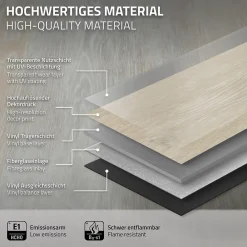 Ml-Design Revêtement de sol à clic en PVC 6,16m²/28 planches 122x18cm marron aspect chêne afterglow- Dalle Et Lame Pvc