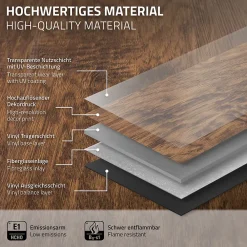 Ml-Design Dalle Et Lame Pvc<Revêtement de sol à clic en PVC 7,7 m² / 35 planches 122 x 18 cm marron aspect acacia