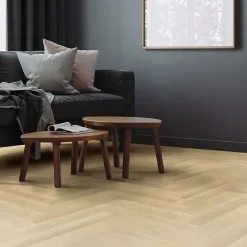 Ml-Design Revêtement de sol à clic en PVC 3,12m²/40 planches marron aspect chêne à chevrons naturel- Dalle Et Lame Pvc