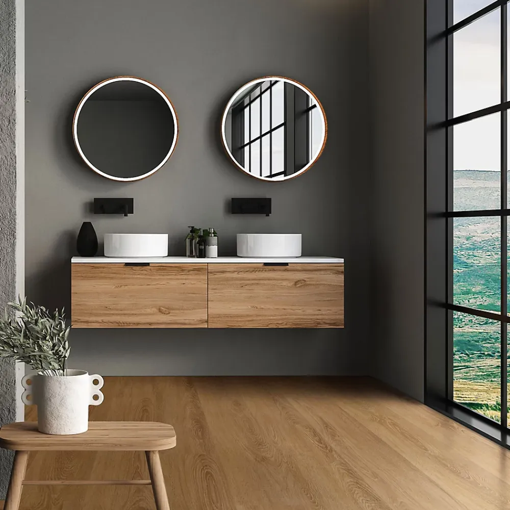 Ml-Design Dalle Et Lame Pvc<Revêtement de sol à clic en PVC 6,16m²/28 planches 122x18cm marron clair aspect chêne