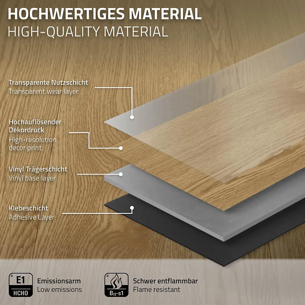 Ml-Design Revêtement de sol autocollant en PVC 2,23m²/16 planches 91,5x15,3cm naturel aspect chêne- Dalle Et Lame Pvc