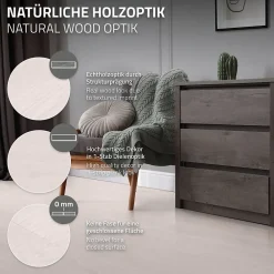 Ml-Design Revêtement de sol autocollant en PVC 6,69m²/48 planches 91,5x15,3cm blanc aspect chêne- Dalle Et Lame Pvc