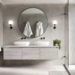 Ml-Design Revêtement de sol autocollant en PVC 6,69m²/48 planches 91,5x15,3cm blanc aspect chêne- Dalle Et Lame Pvc