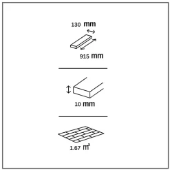 GoodHome Revêtement de sol clipsable Chaiya 2 M en bambou verni- Parquet Contrecollé|Voir Tous Les Parquets