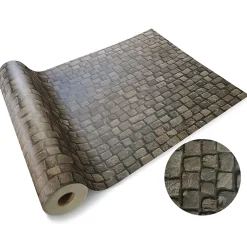 Floordirekt Revêtement de sol PVC 3D Moonlight Vinyle Cobble 200 x 350 cm -- Dalle Et Lame Pvc
