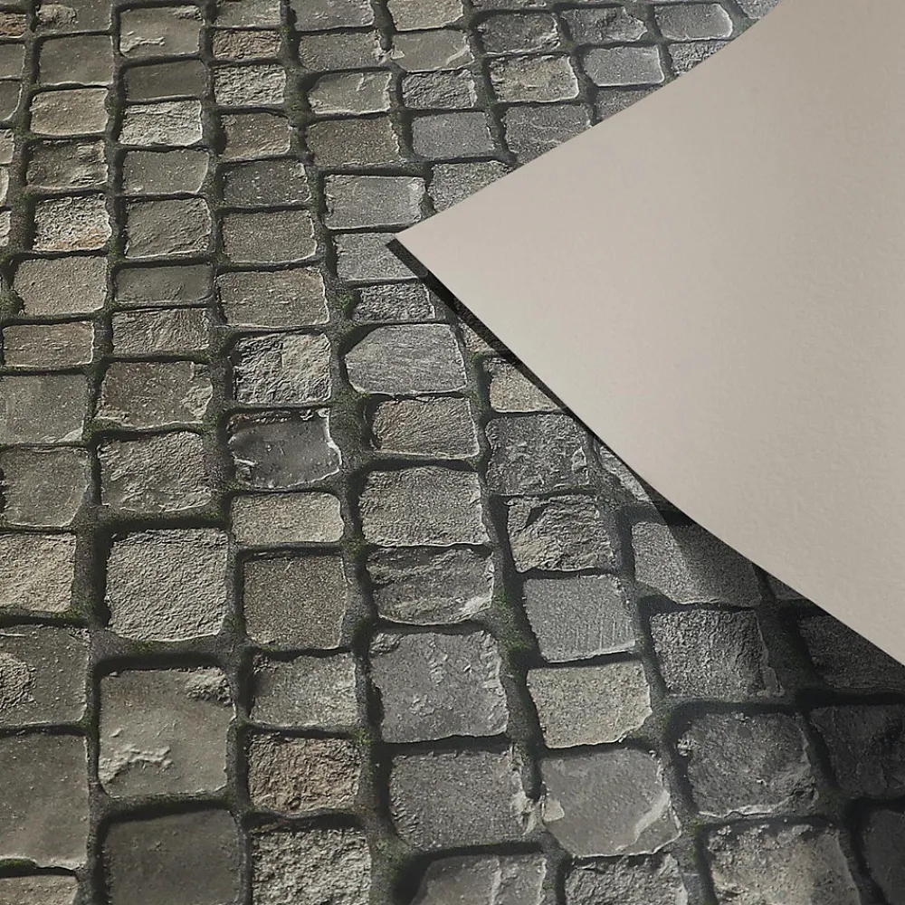 Floordirekt Revêtement de sol PVC 3D Moonlight Vinyle Cobble 100 x 50 cm -- Dalle Et Lame Pvc