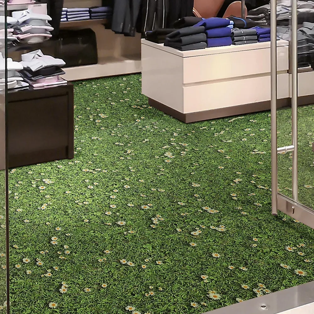 Floordirekt Revêtement de sol PVC 3D Moonlight Vinyle Marguerites 100 x 50 cm -- Dalle Et Lame Pvc