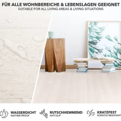 Floordirekt Dalle Pvc Garage<Revêtement de sol sur mesure Atlantic Pure Oak 009S 200 x 200 cm -
