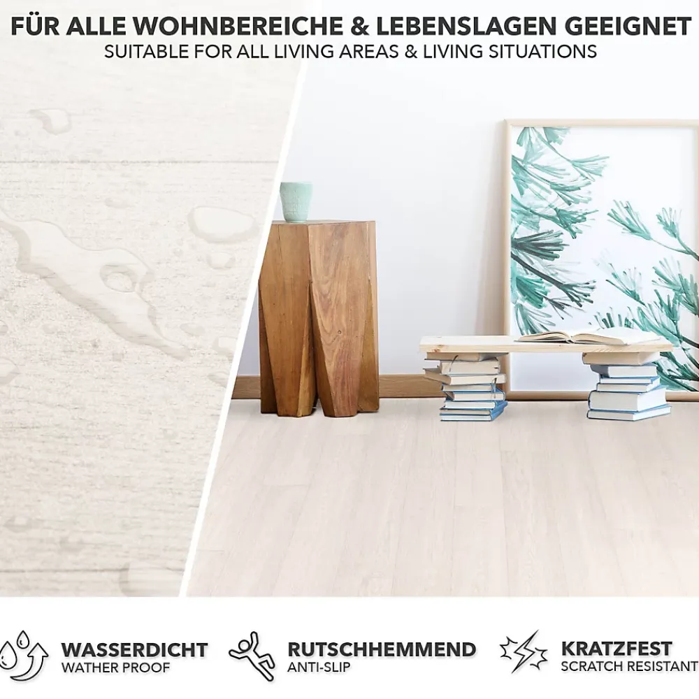 Floordirekt Dalle Pvc Garage<Revêtement de sol sur mesure Atlantic Pure Oak 009S 100 x 150 cm -