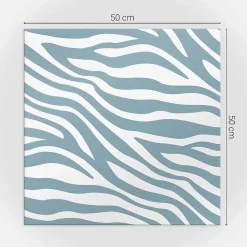 Wallfluent Revêtement Mural PVC 50x50 cm Motif Zébré 4 pièces- Lambris Mural