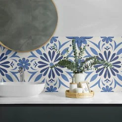 Wallfluent Lambris Mural<Revêtement Mural PVC 100x50 cm Motifs Végétaux En Carreaux 1 pièce