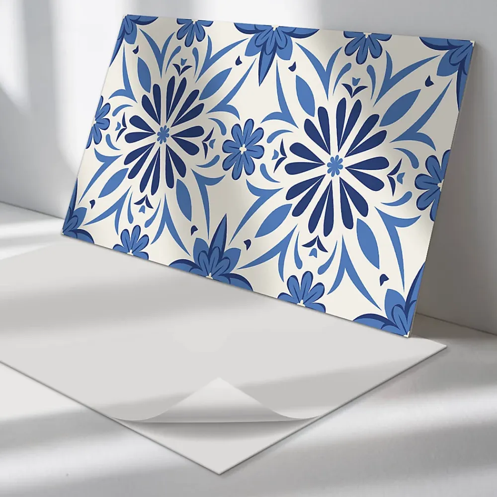 Wallfluent Lambris Mural<Revêtement Mural PVC 100x50 cm Motifs Végétaux En Carreaux 1 pièce