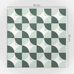 Wallfluent Lambris Mural<Revêtement Mural PVC 50x50 cm Géométrie Des Cercles Et Des Carrés 4 pièces